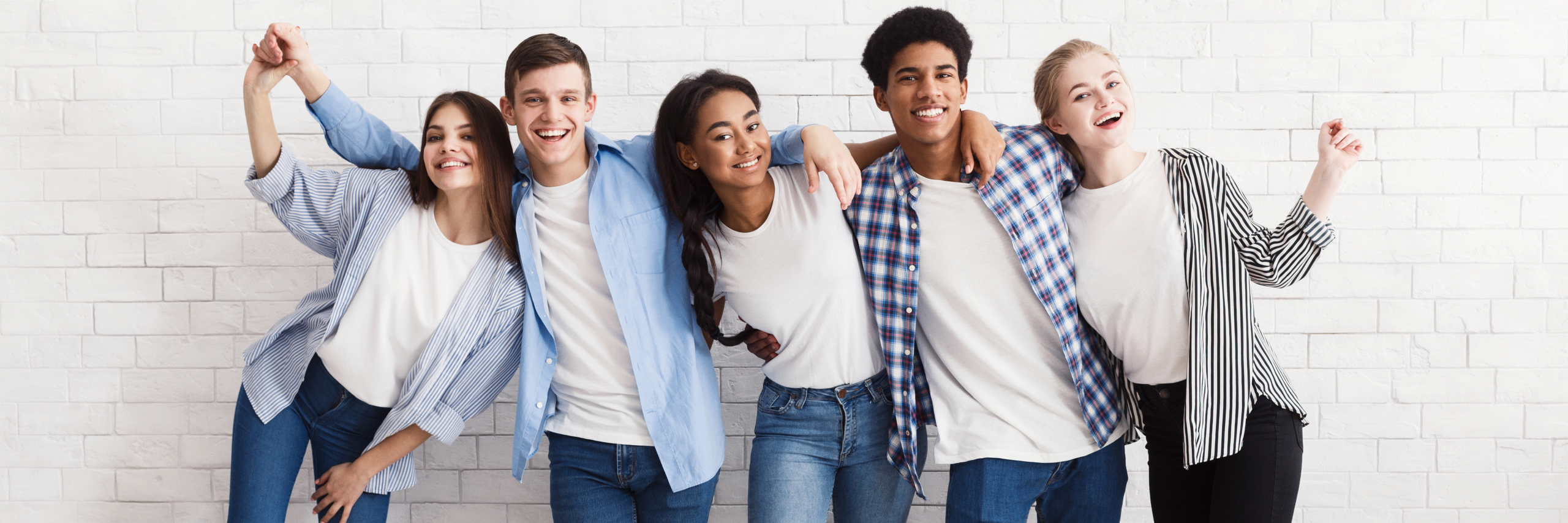 group of teens smiling