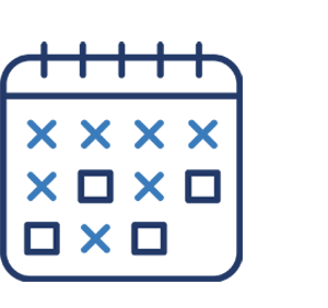 calendar showing absences icon