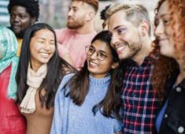 Group of teens smiling