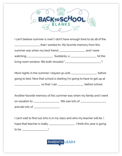 Back to School Blanks