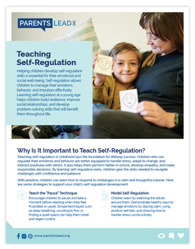 Teaching Self-Regulation Skills to Children