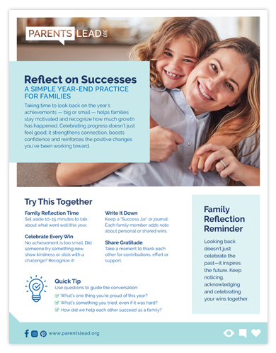 Reflect on successes