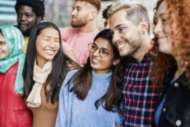 Group of teens smiling